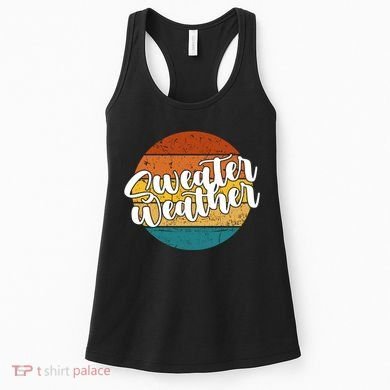 Sweater Weather Retro Vintage Fall Women's Tank Top