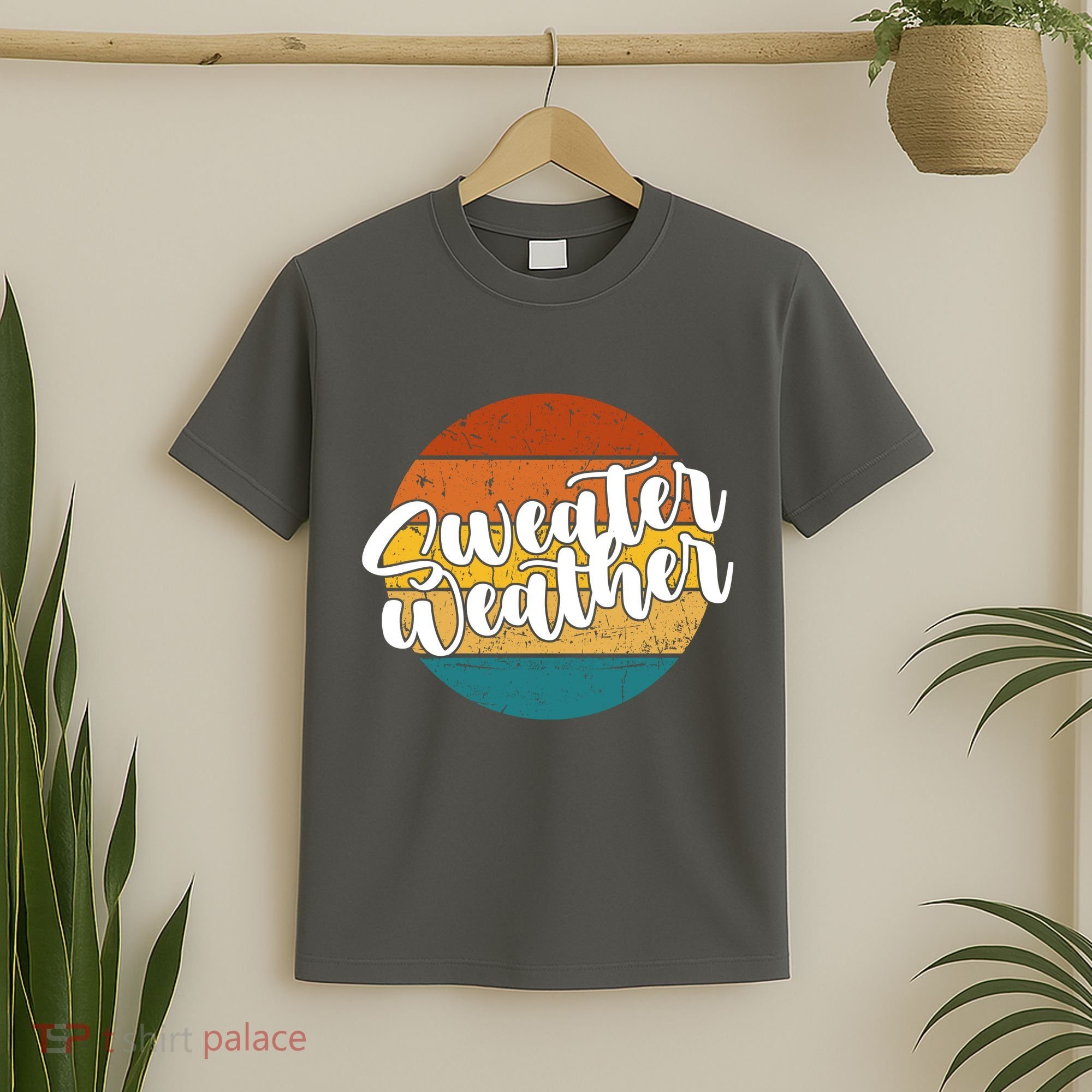 Sweater Weather Retro Vintage Fall T-Shirt