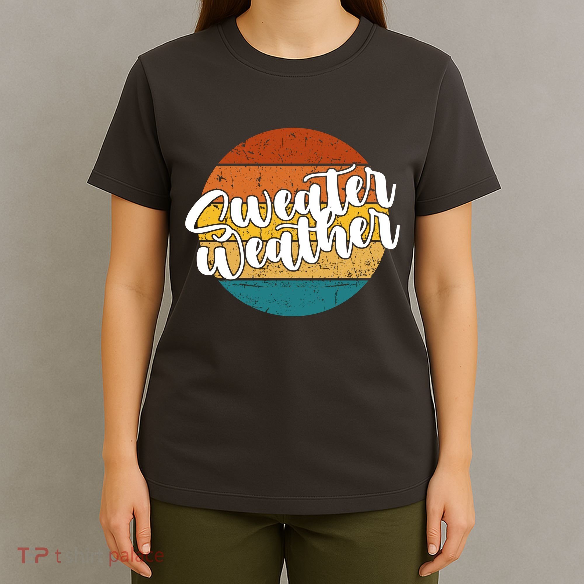 Sweater Weather Retro Vintage Fall T-Shirt