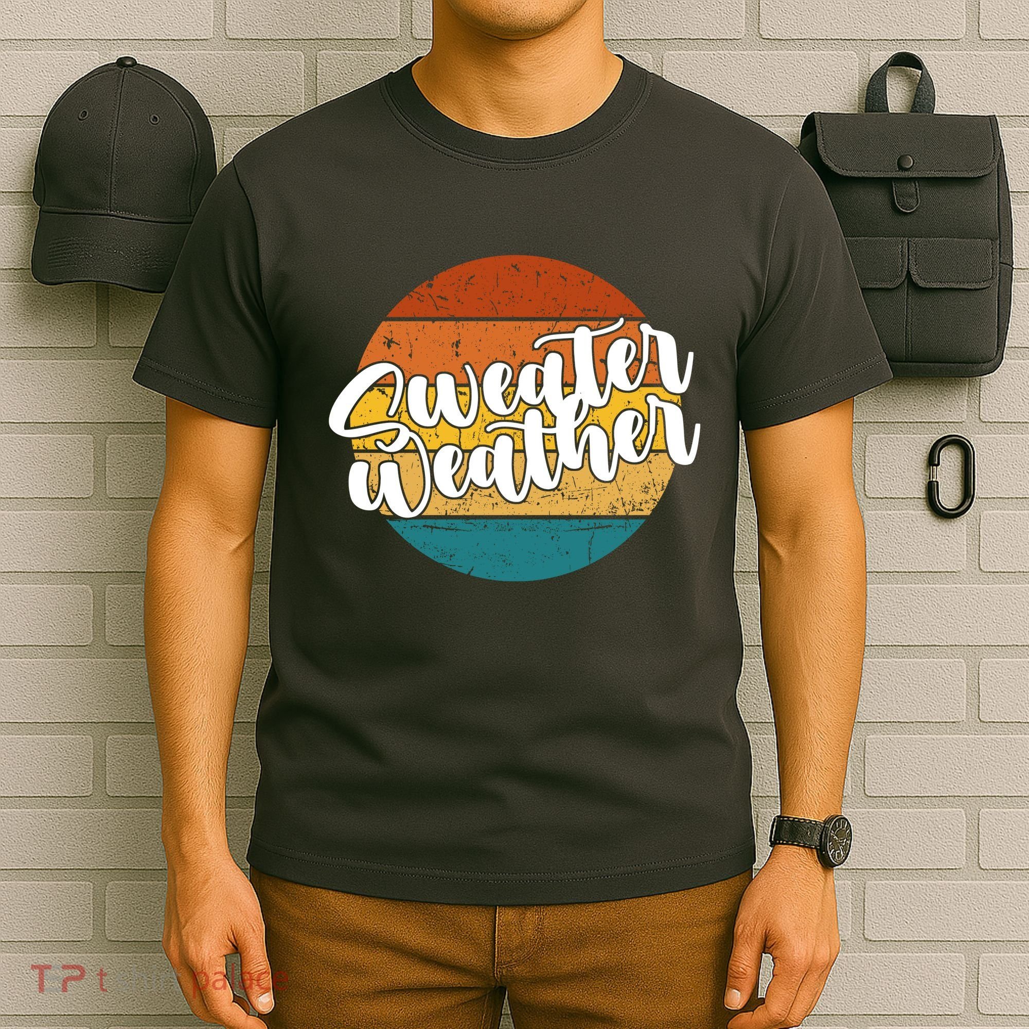 Sweater Weather Retro Vintage Fall T-Shirt