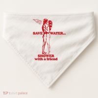Save Water Shower With A Friend USA-Made Doggie Bandana thumb 0
