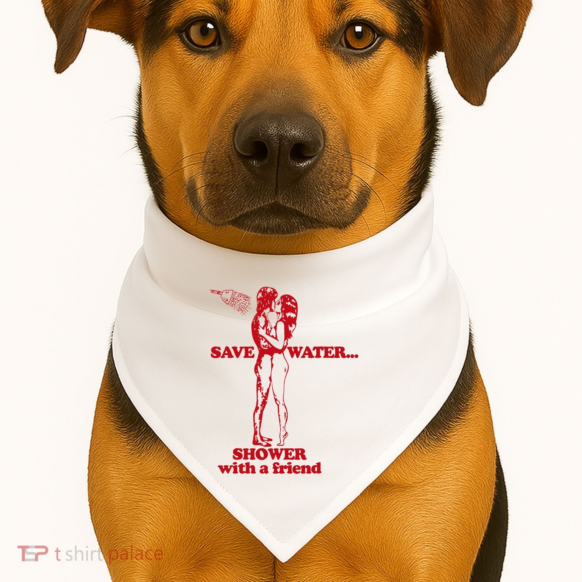 Save Water Shower With A Friend USA-Made Doggie Bandana