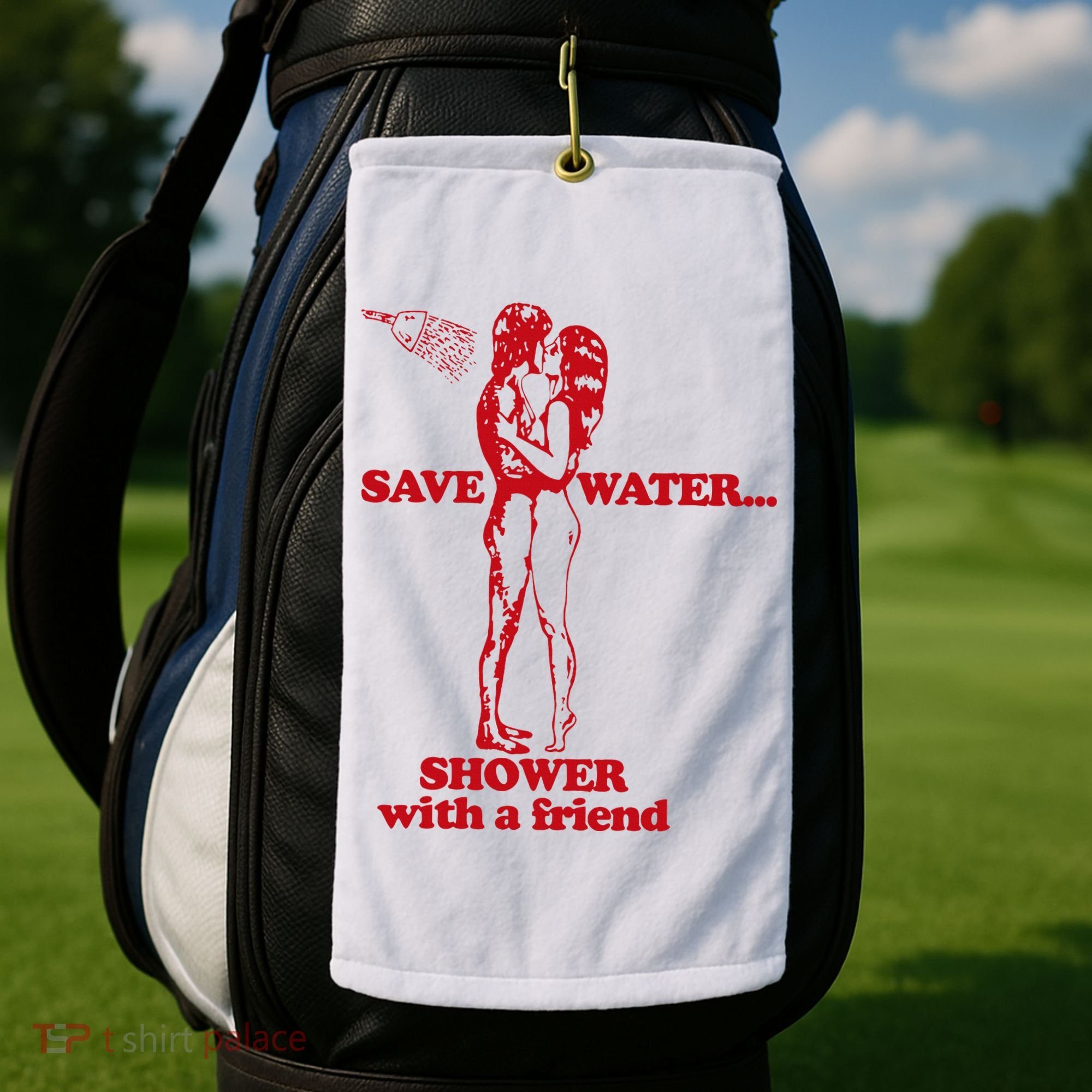 Save Water Shower With A Friend Golf Towel