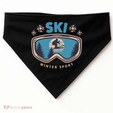 Ski Winter Sport USA-Made Doggie Bandana