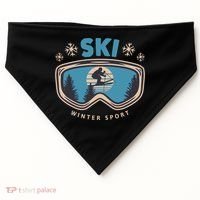 Ski Winter Sport USA-Made Doggie Bandana thumb 0