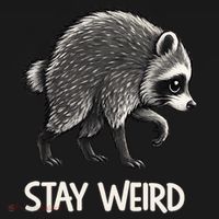 Stay Weird Seattle Short Spine Viral Raccoon Meme Long Sleeve Shirt thumb 2