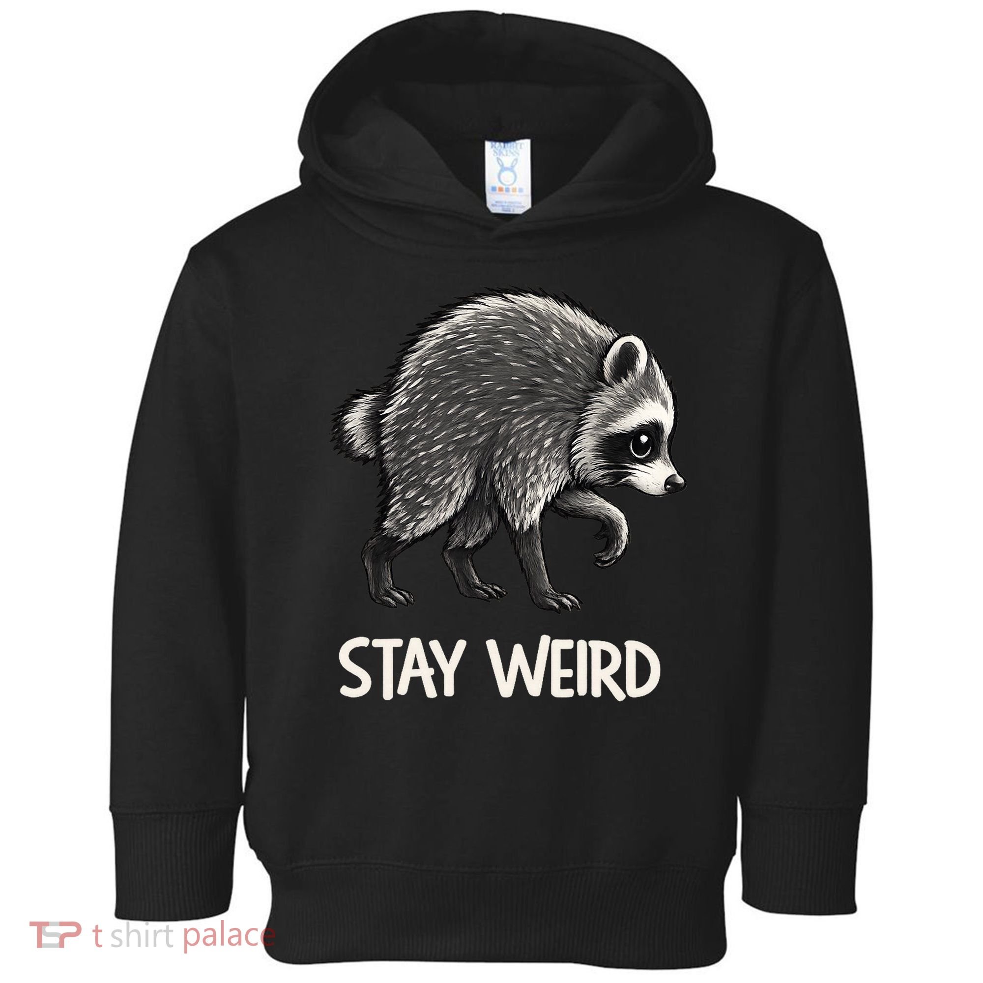 Stay Weird Seattle Short Spine Viral Raccoon Meme Toddler Hoodie