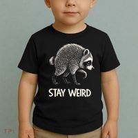 Stay Weird Seattle Short Spine Viral Raccoon Meme Toddler T-Shirt thumb 2