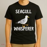Seagulls Whisperer Seagull Harbour Birds Sea Bird T-Shirt thumb 3