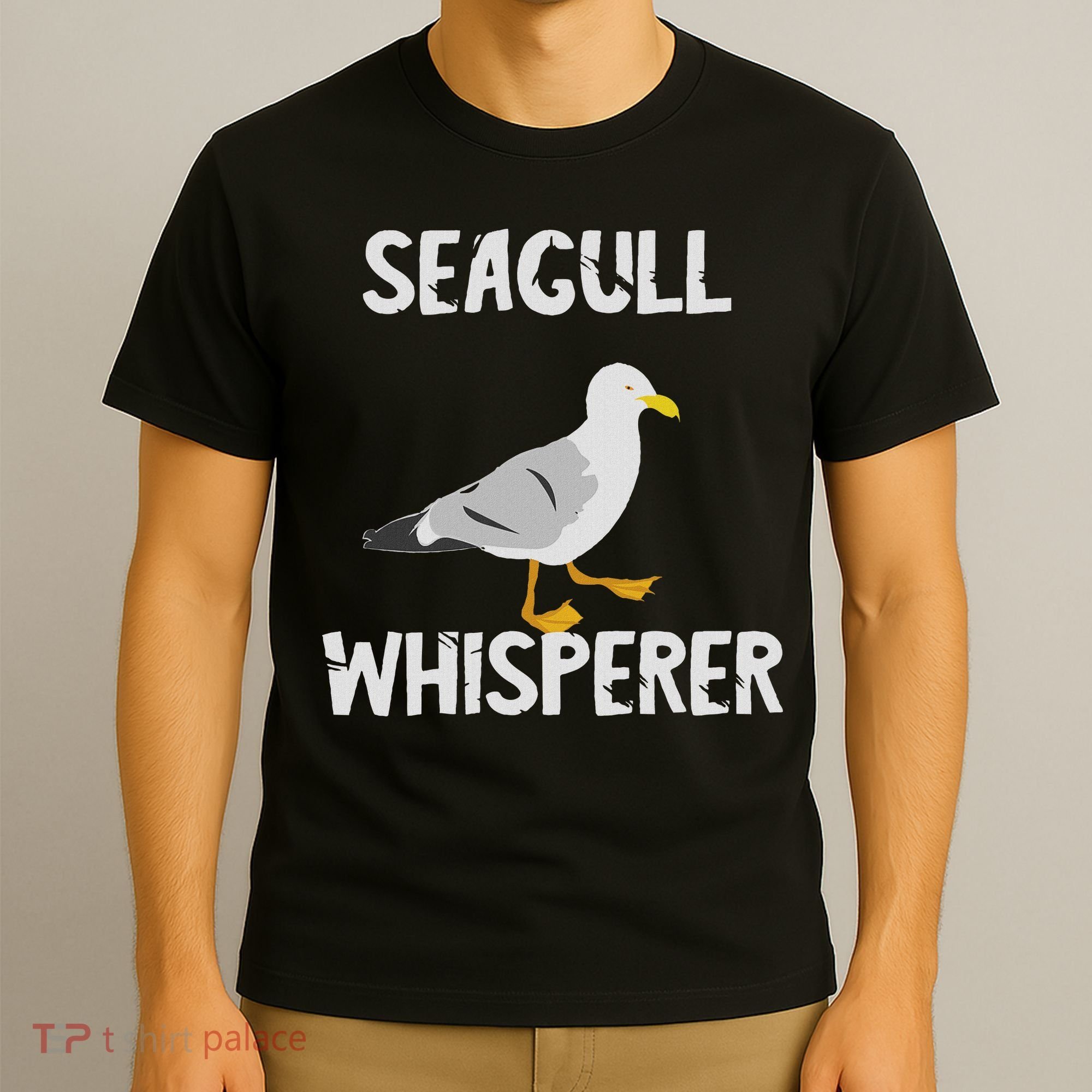 Seagulls Whisperer Seagull Harbour Birds Sea Bird T-Shirt