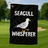 Seagulls Whisperer Seagull Harbour Birds Sea Bird Golf Towel thumb 1