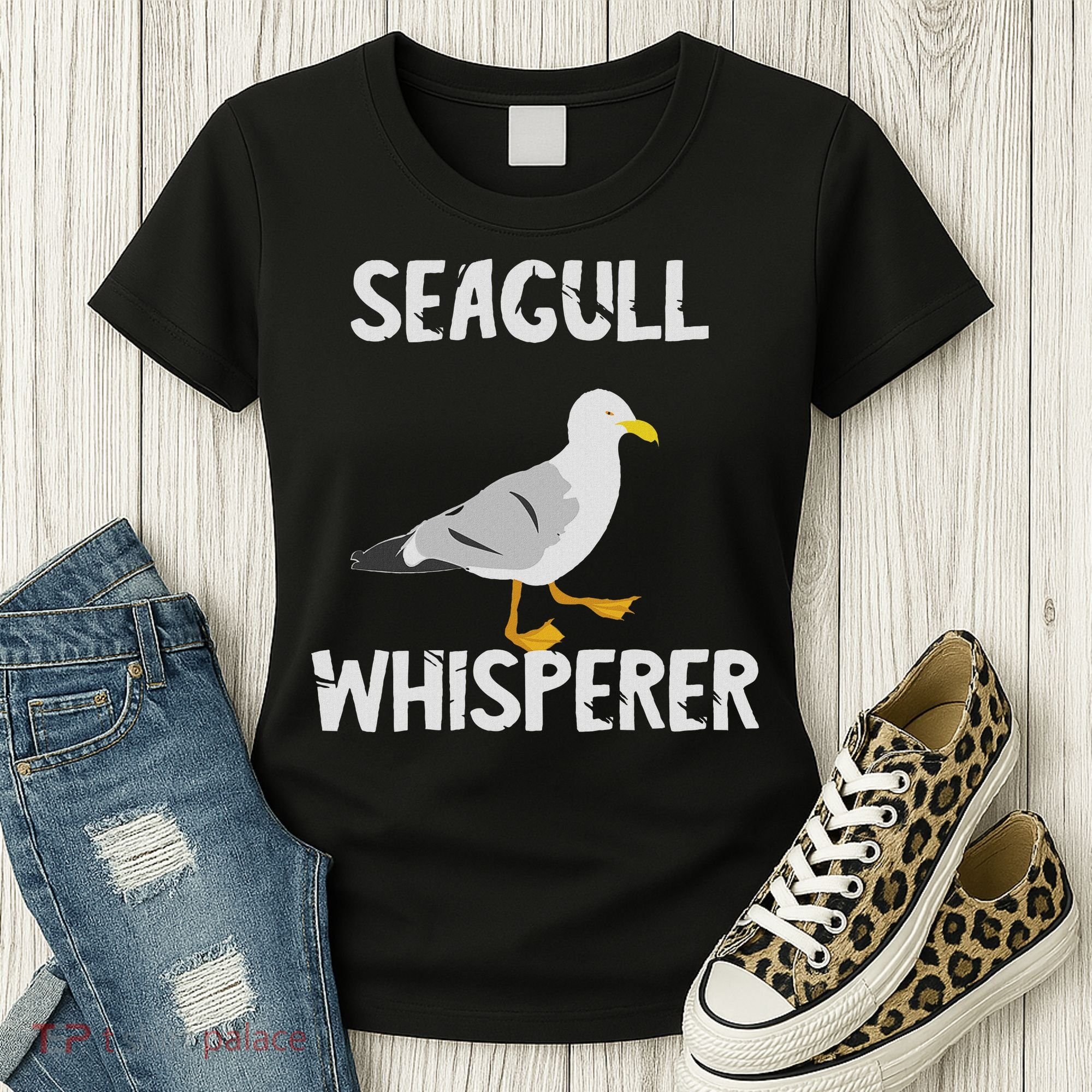 Seagulls Whisperer Seagull Harbour Birds Sea Bird Women's T-Shirt