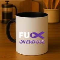 Support Warrior Survivor Funny Gift Fuck Overdose Awareness Gift Coffee Mug thumb 4