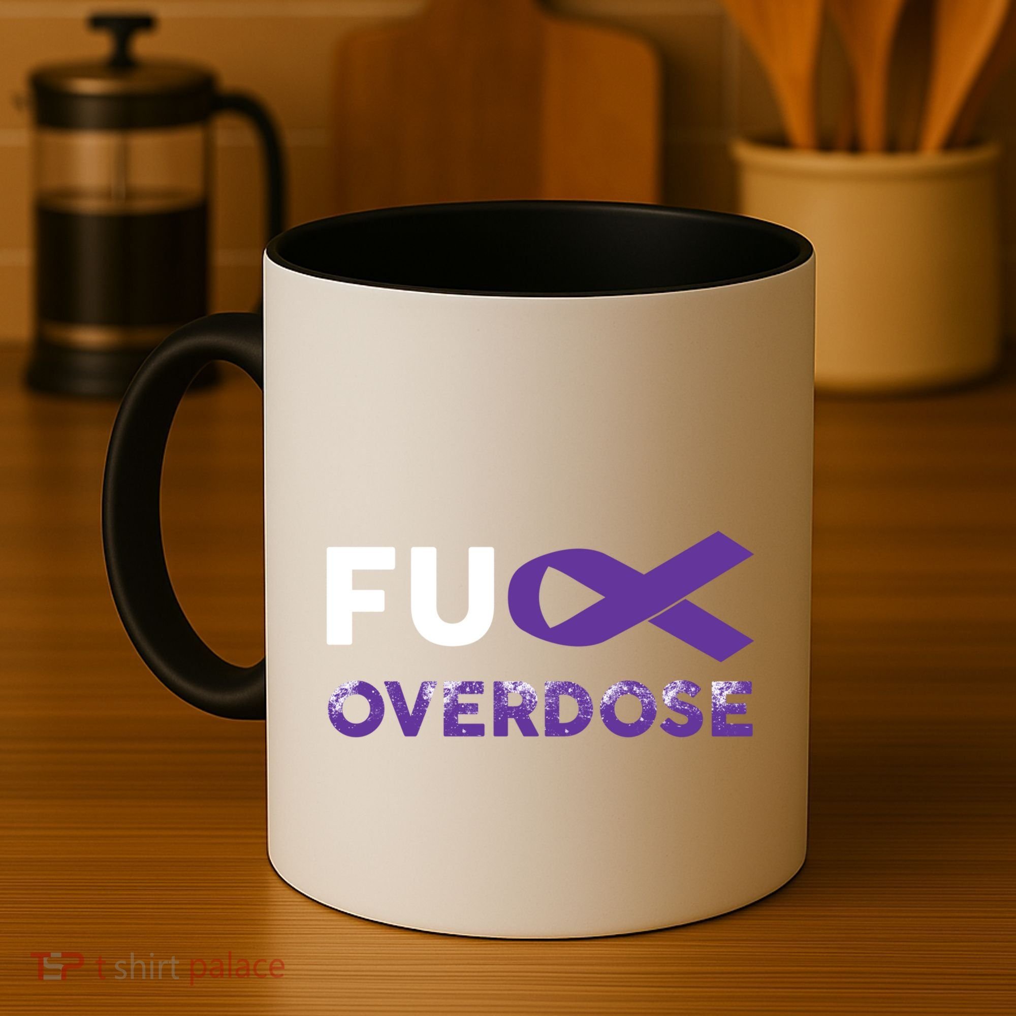 Support Warrior Survivor Funny Gift Fuck Overdose Awareness Gift Coffee Mug