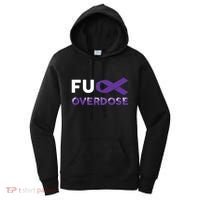 Support Warrior Survivor Funny Gift Fuck Overdose Awareness Gift Women's Hoodie thumb 0