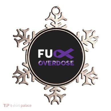 Support Warrior Survivor Funny Gift Fuck Overdose Awareness Gift Ornament