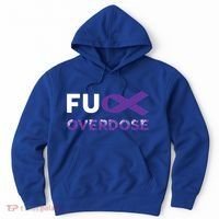 Support Warrior Survivor Funny Gift Fuck Overdose Awareness Gift Hoodie thumb 0