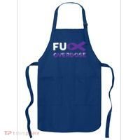 Support Warrior Survivor Funny Gift Fuck Overdose Awareness Gift Apron thumb 0