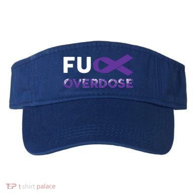 Support Warrior Survivor Funny Gift Fuck Overdose Awareness Gift Visor