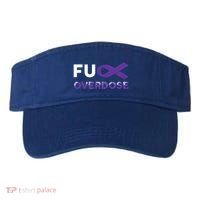 Support Warrior Survivor Funny Gift Fuck Overdose Awareness Gift Visor thumb 0