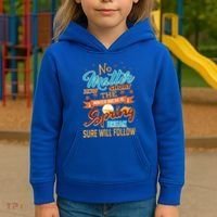 Short Winter School Break But Spring Break Will Follow Cute Gift Kids Hoodie thumb 3