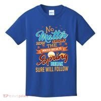 Short Winter School Break But Spring Break Will Follow Cute Gift Kids T-Shirt thumb 0