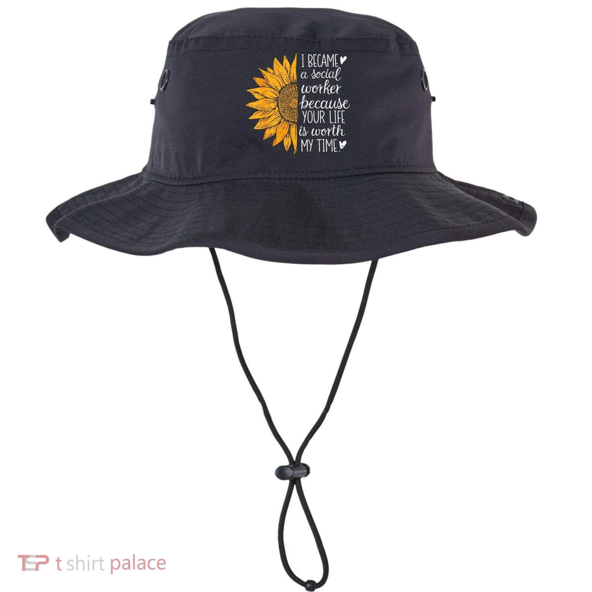 Social Worker Sunflower Caseworker Social Work Month Bucket Hat
