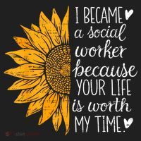 Social Worker Sunflower Caseworker Social Work Month Beanie thumb 2