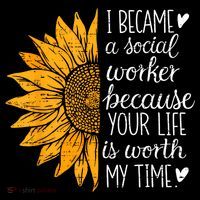 Social Worker Sunflower Caseworker Social Work Month Coaster thumb 2