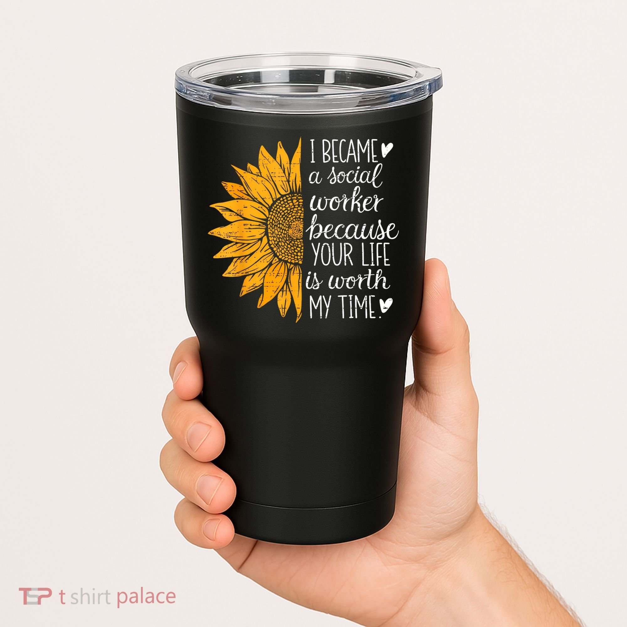 Social Worker Sunflower Caseworker Social Work Month Tumbler