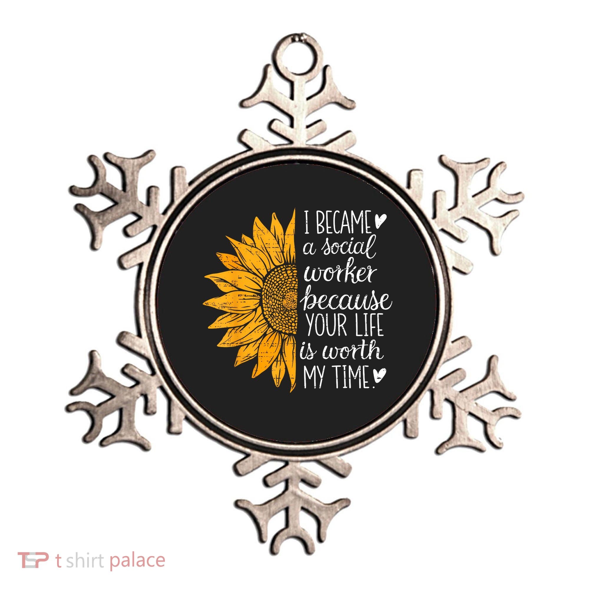 Social Worker Sunflower Caseworker Social Work Month Ornament