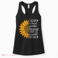 Social Worker Sunflower Caseworker Social Work Month Women's Tank Top thumb 0