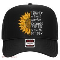 Social Worker Sunflower Caseworker Social Work Month Hat thumb 0