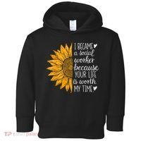 Social Worker Sunflower Caseworker Social Work Month Toddler Hoodie thumb 0