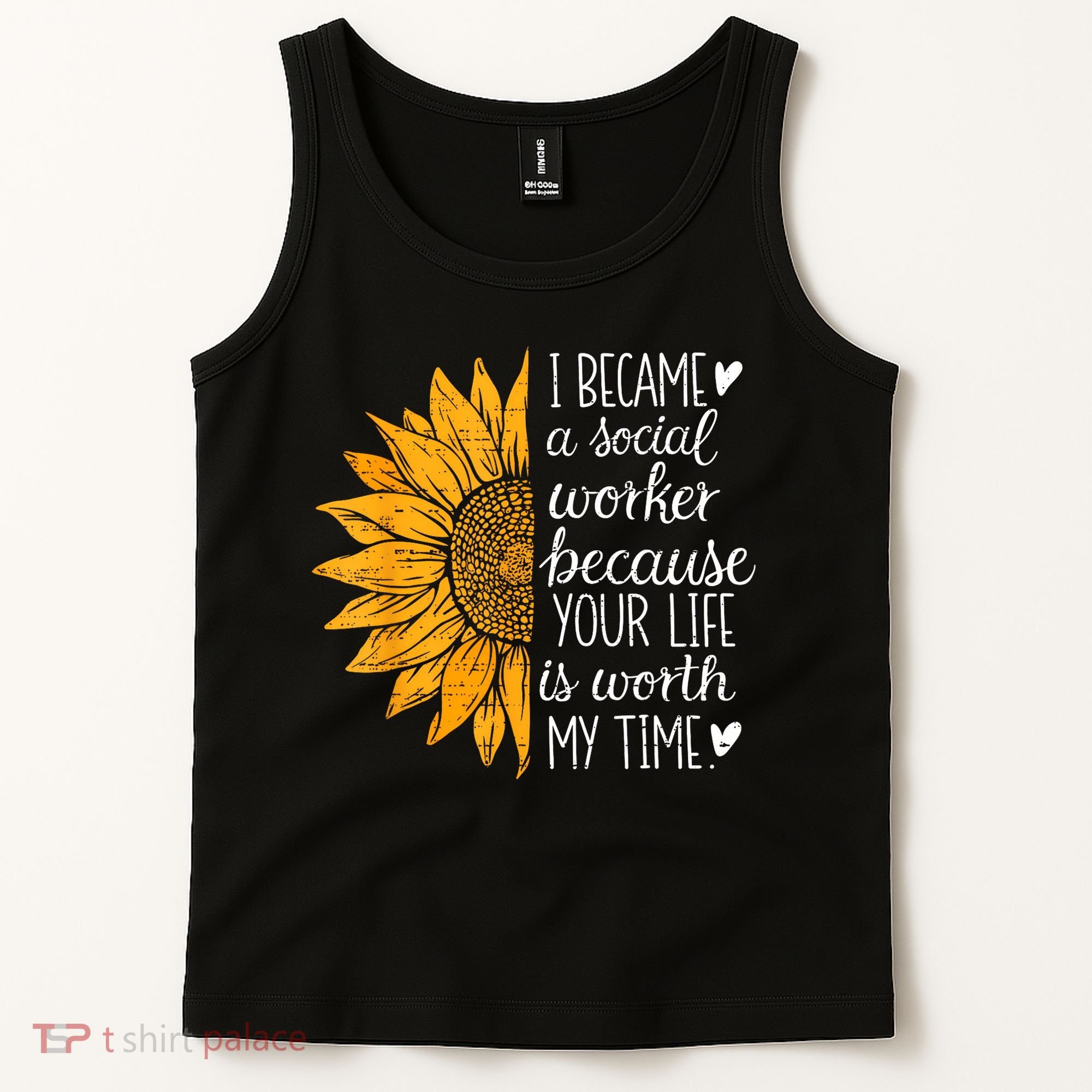 Social Worker Sunflower Caseworker Social Work Month Tank Top