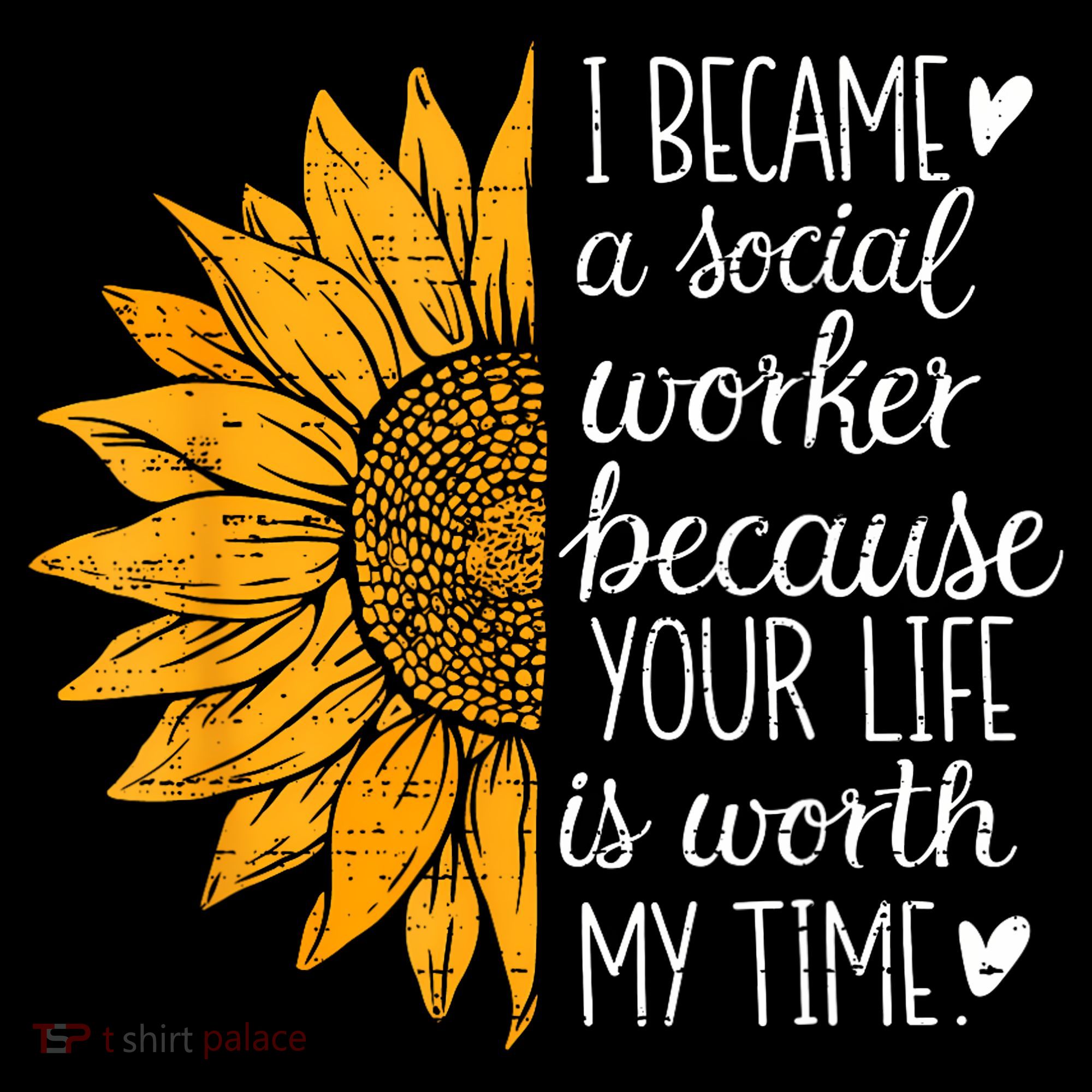 Social Worker Sunflower Caseworker Social Work Month Kids Sweatshirt