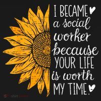 Social Worker Sunflower Caseworker Social Work Month Kids T-Shirt thumb 4