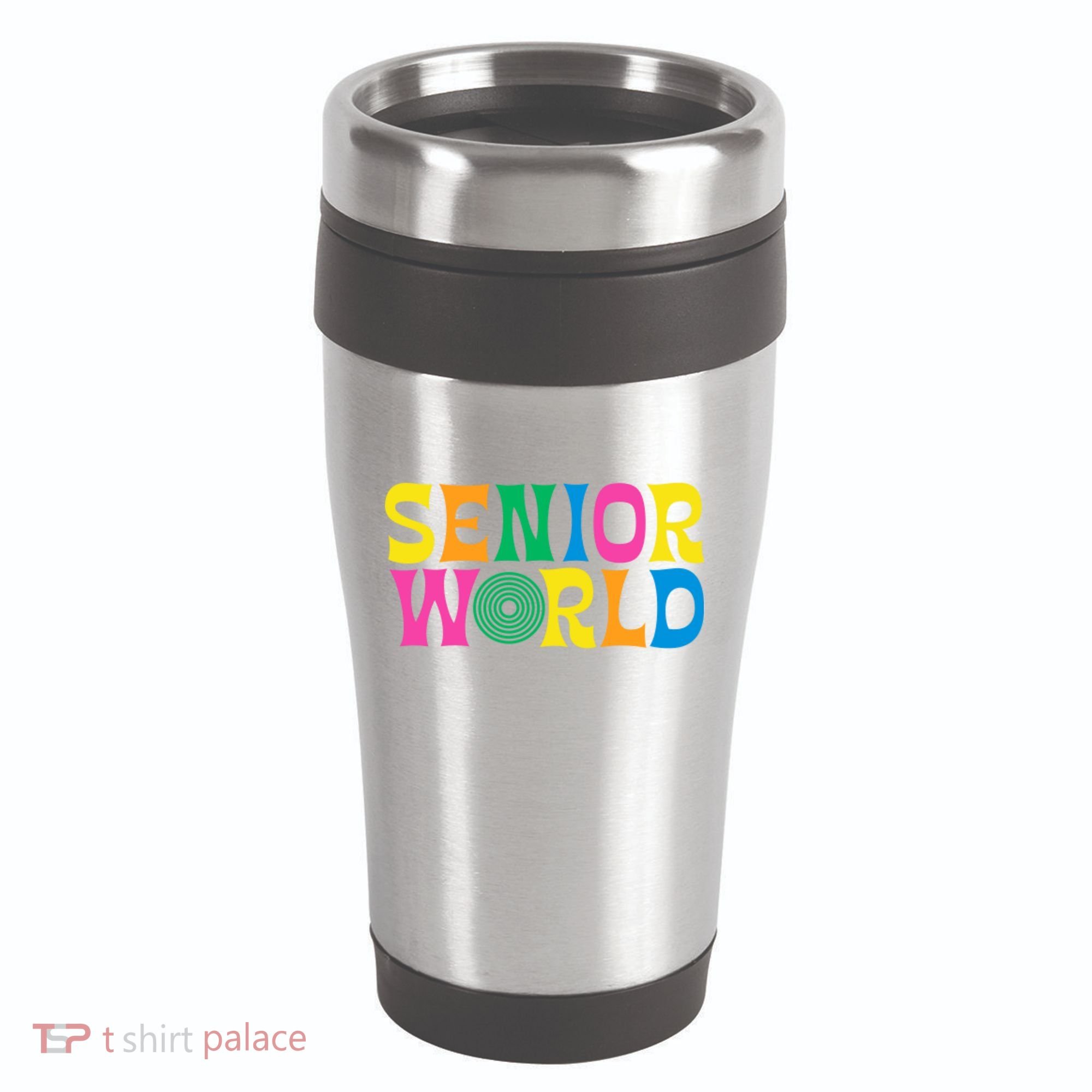 Senior World 16oz Travel Tumbler