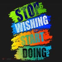 Stop Wishing Start Doing Inspirational Quote Backpack thumb 2