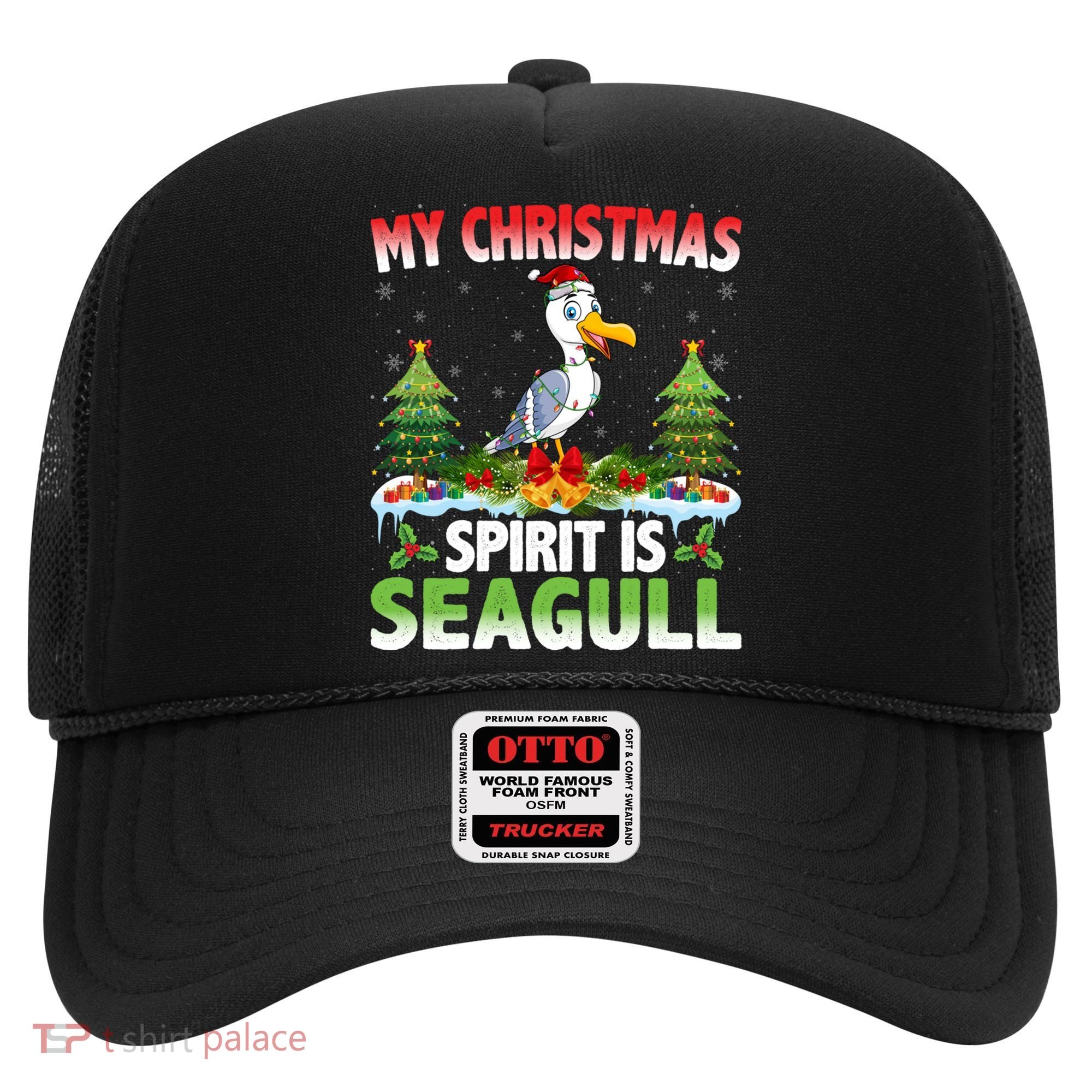 Seagull Wearing Santa Hat My Christmas Spirit Is Seagull Cute Gift Hat