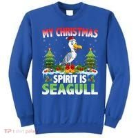 Seagull Wearing Santa Hat My Christmas Spirit Is Seagull Cute Gift Sweatshirt thumb 0