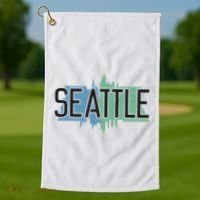 Seattle Washington Golf Towel thumb 1