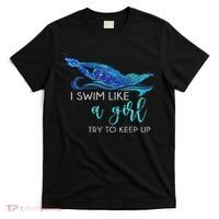Swimmer Women Swim Sport Athlete Funny Swimming T-Shirt thumb 0