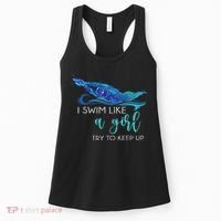 Swimmer Women Swim Sport Athlete Funny Swimming Women's Tank Top thumb 0