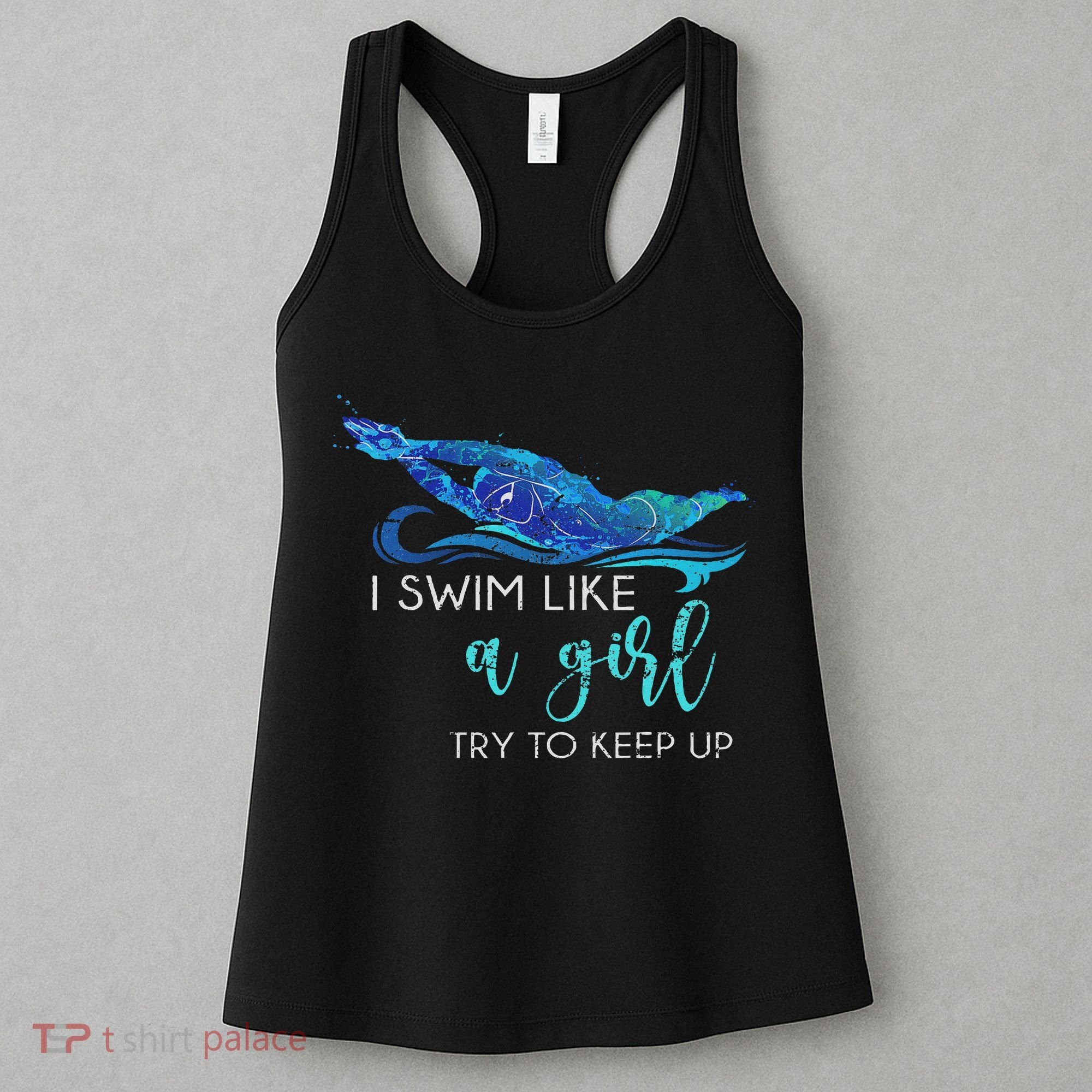 Swimmer Women Swim Sport Athlete Funny Swimming Women's Tank Top