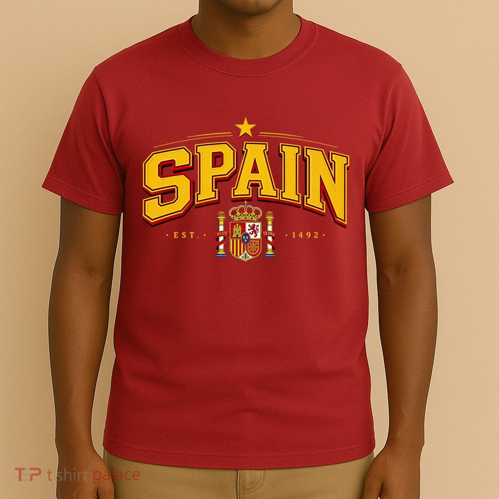 SPAIN World Soccer Fan EST 1492 Vintage T-Shirt