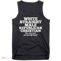 Sarcastic White Straight Male Republican Christian Tank Top thumb 0