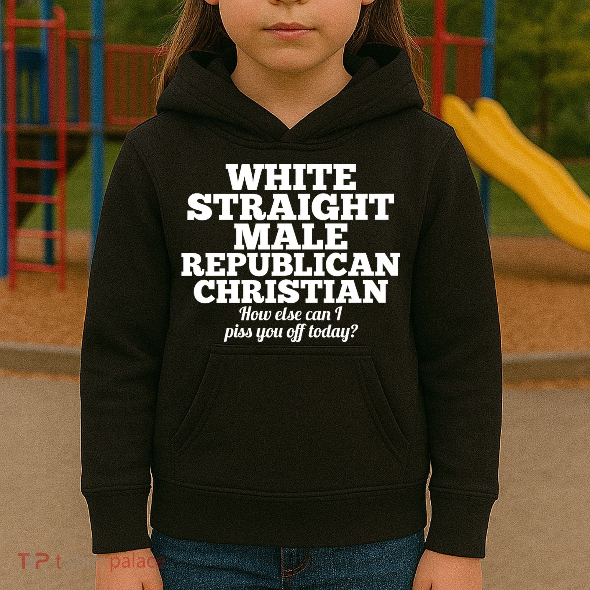 Sarcastic White Straight Male Republican Christian Kids Hoodie