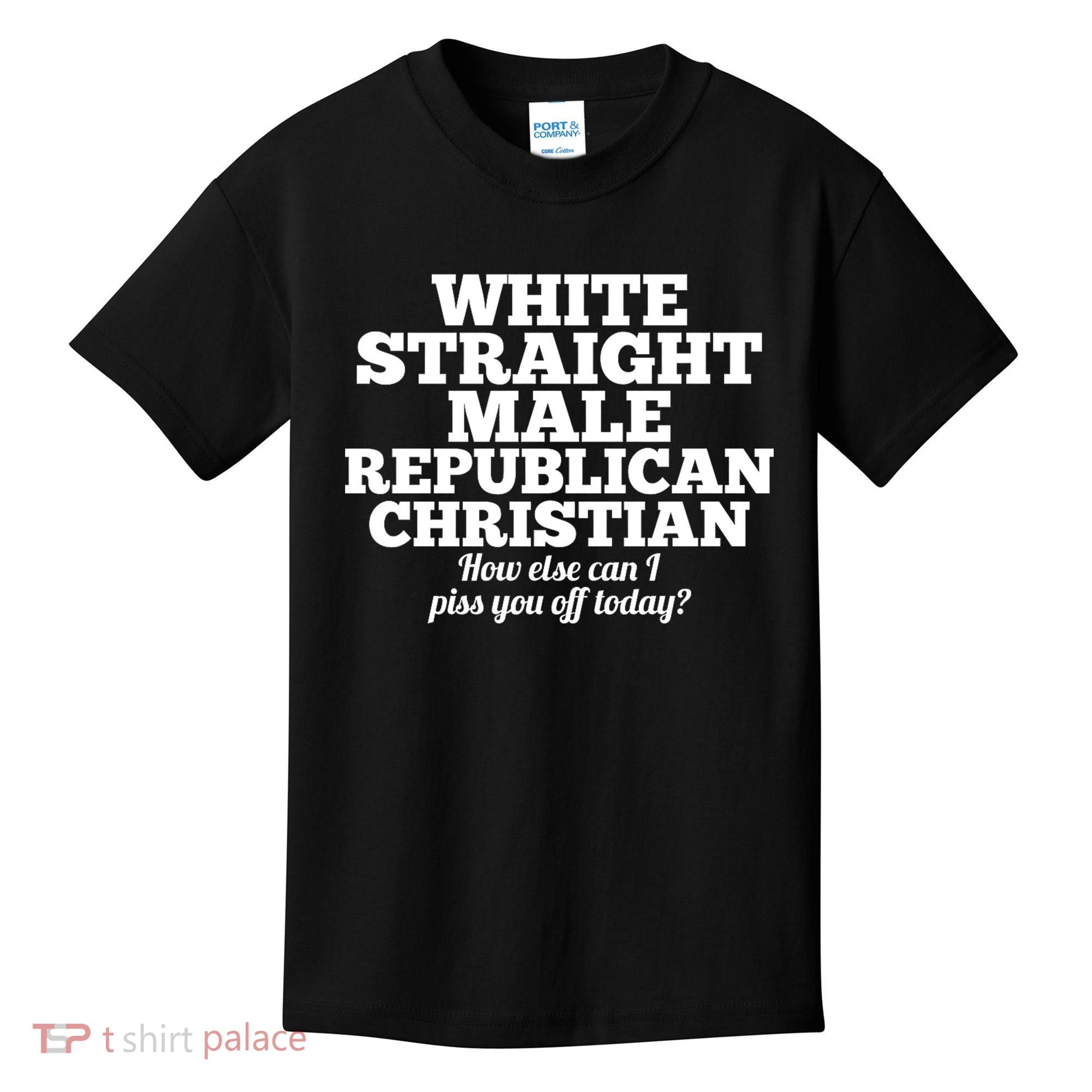 Sarcastic White Straight Male Republican Christian Kids T-Shirt