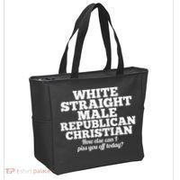 Sarcastic White Straight Male Republican Christian Tote Bag thumb 2